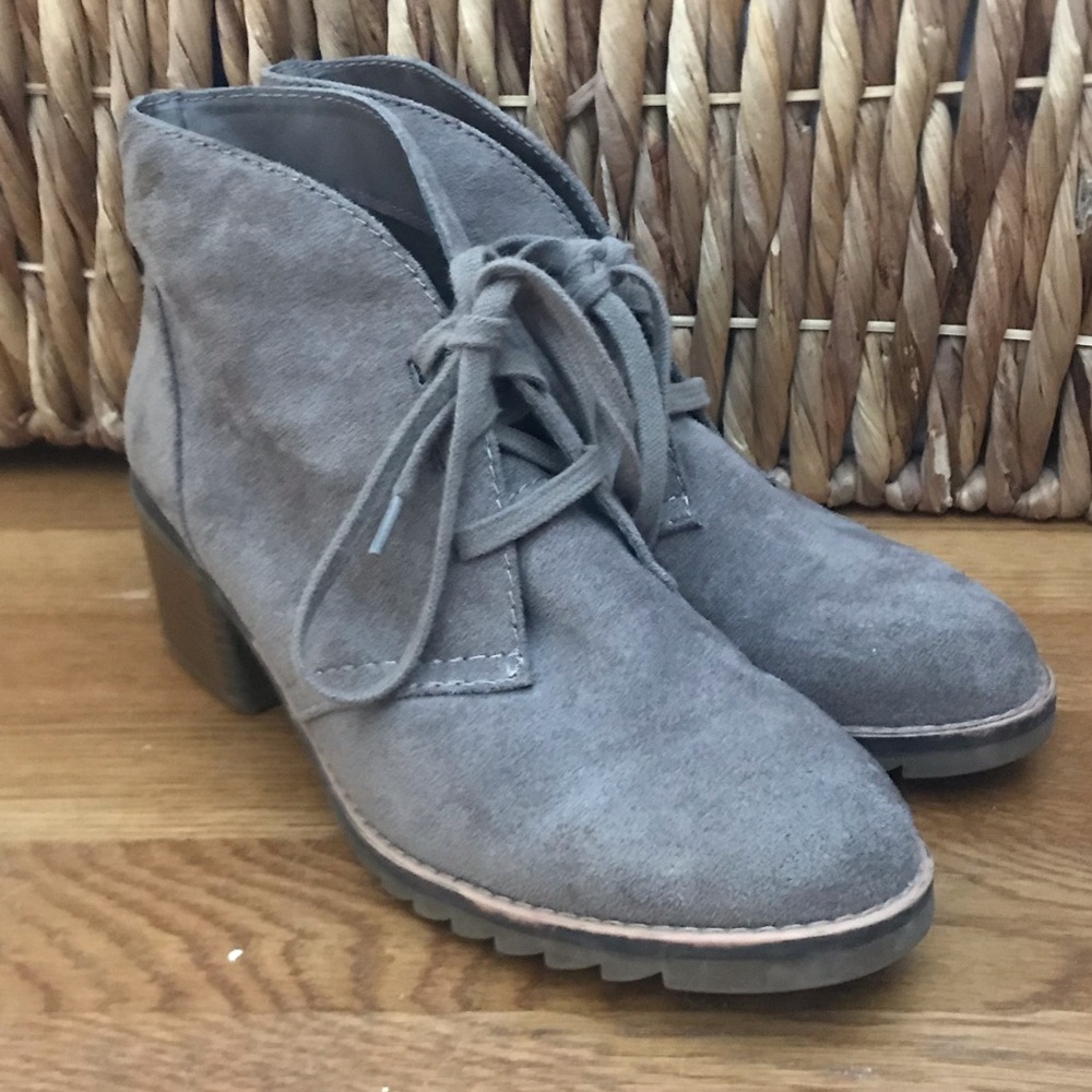 Taupe Faux Suede Ankle Boots